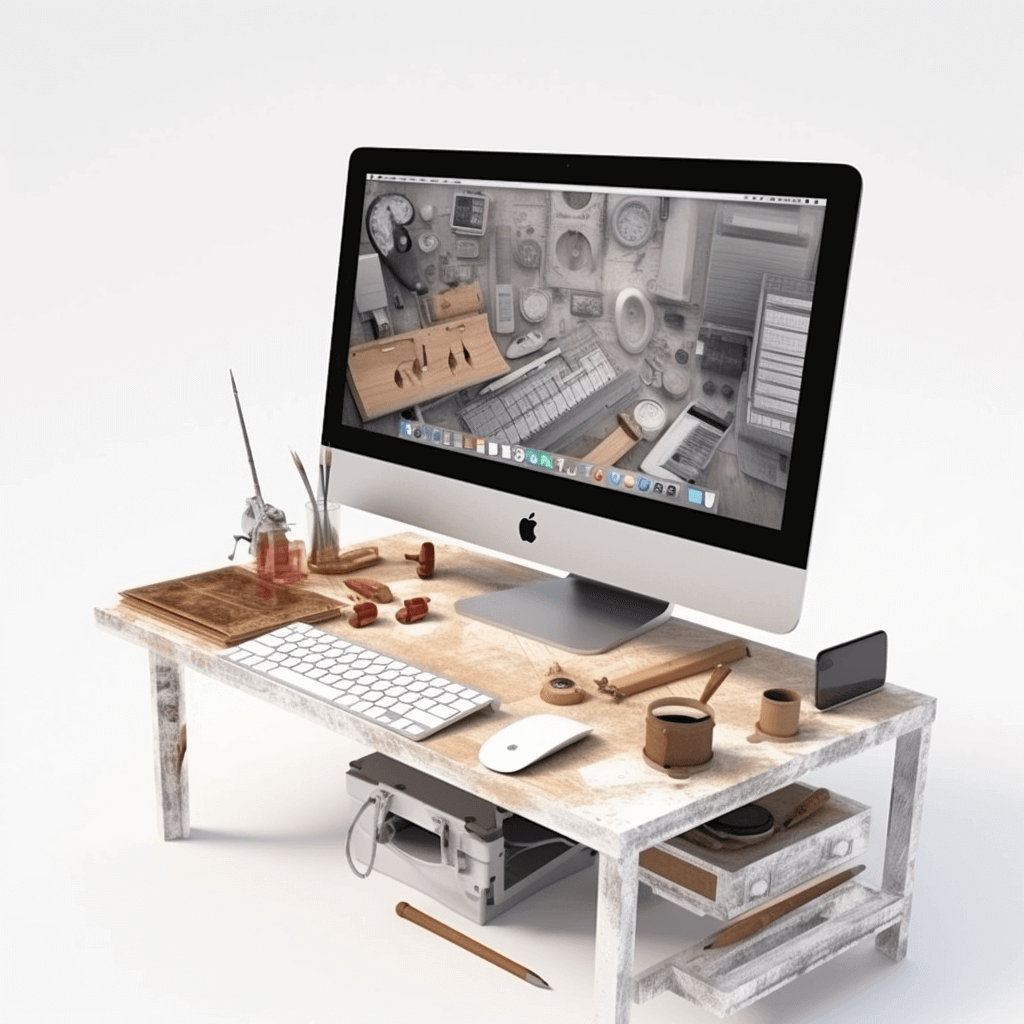 Apple Desktop Office met Toolbox