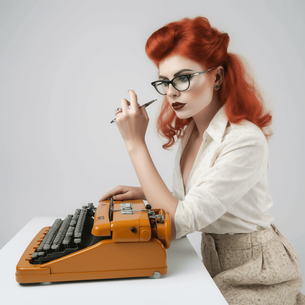 Real Picture of an SEO Writer in 4K on Aesthetic White Background