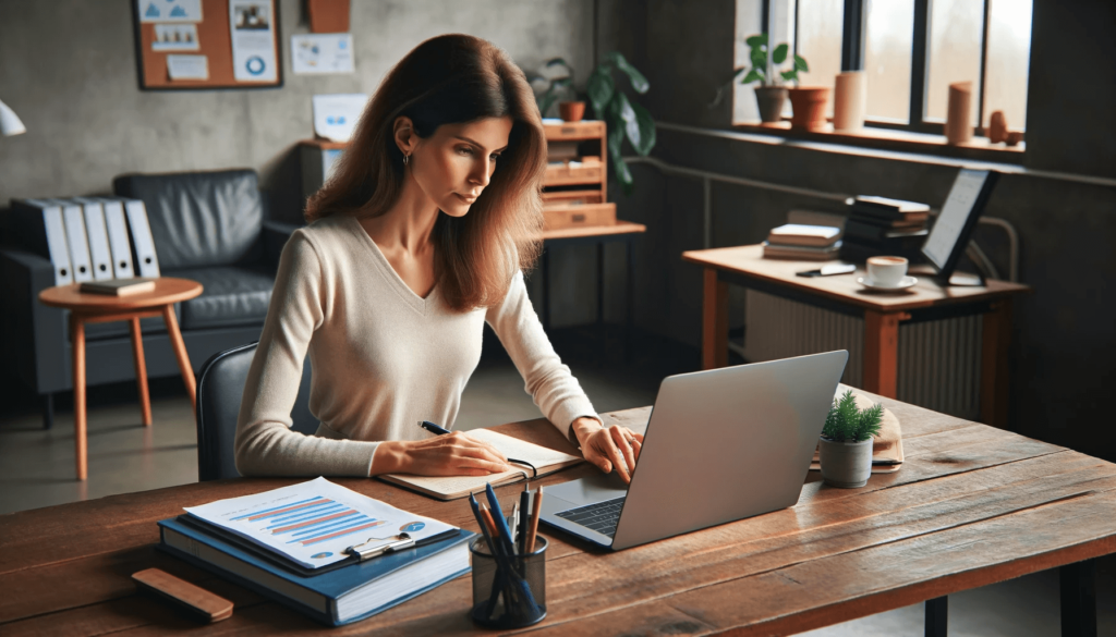Ondernemer brainstormt over SEO op whiteboard in kantoor.
