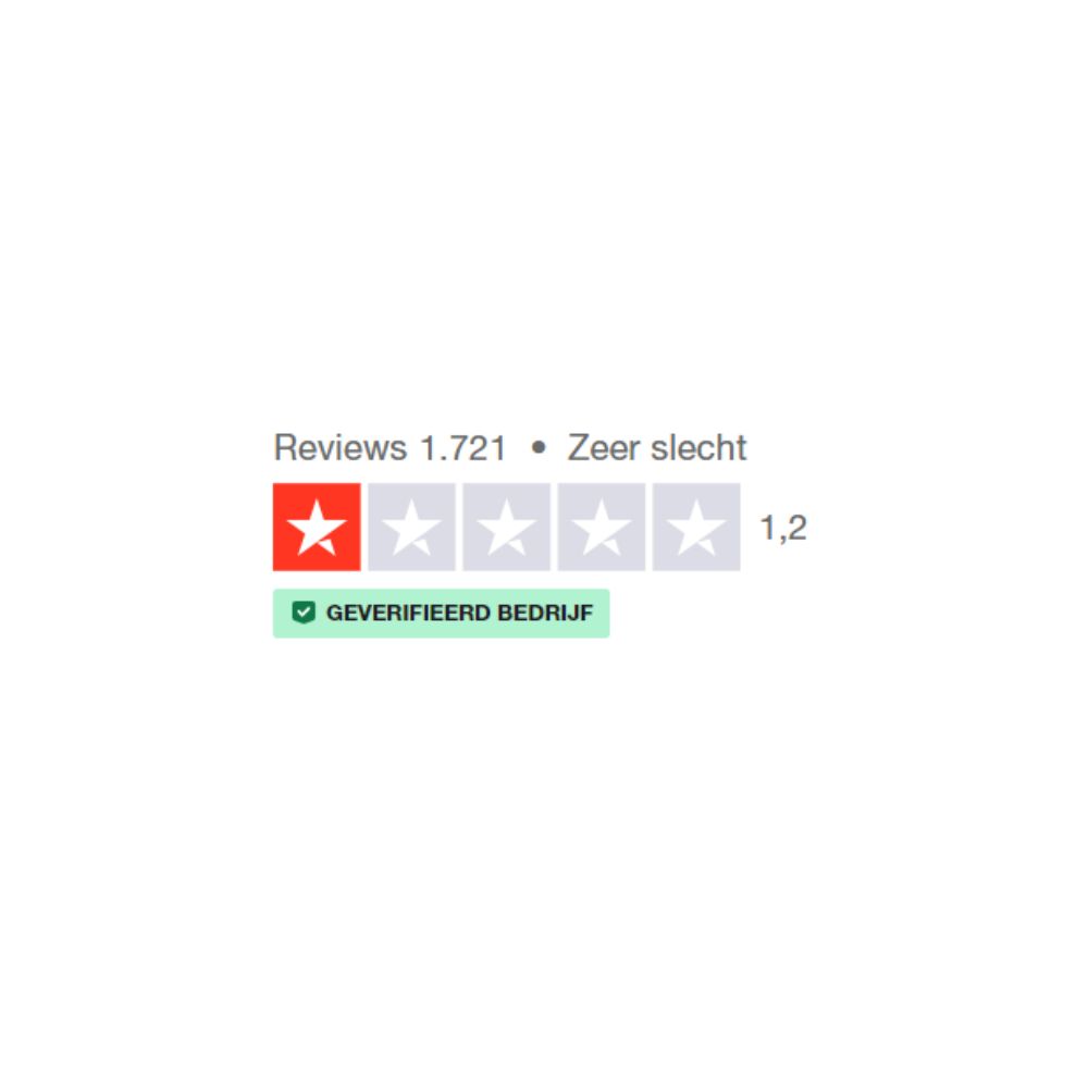 Teleurstellende 1-sterren review op Trustpilot