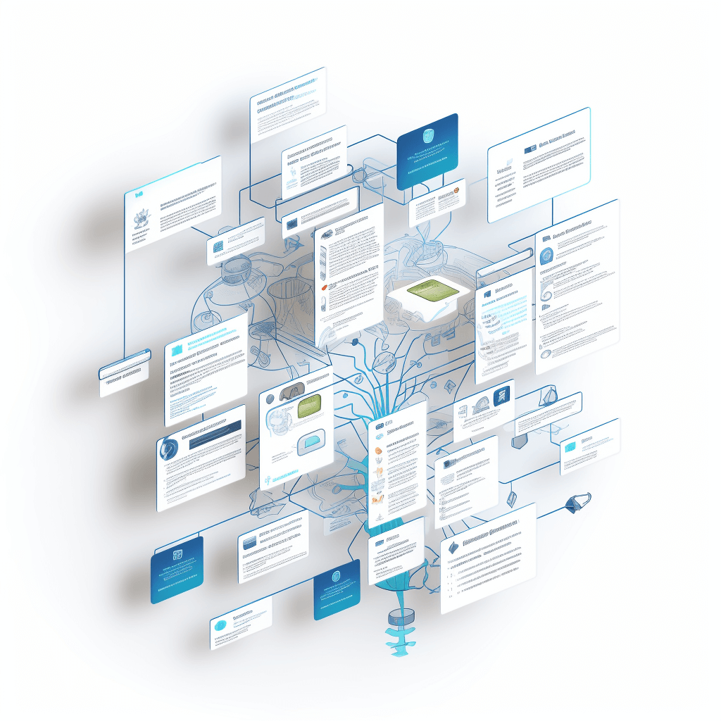 Illustration of a website hierarchy flowchart for effective navigation and SEO strategy.